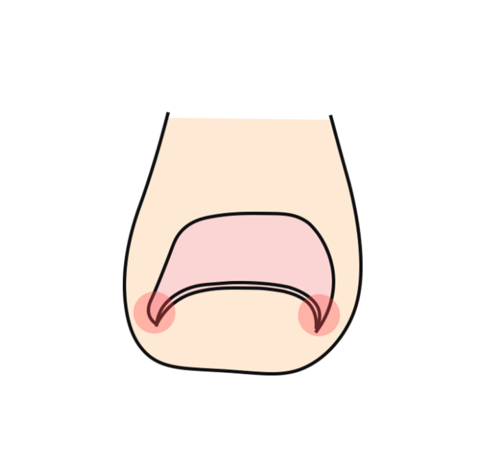 足指が地面についていない